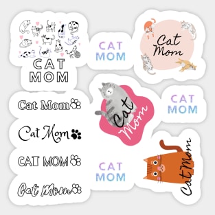 Cute Cats - Cat Mom Sticker Pack - Sticker Set Sticker